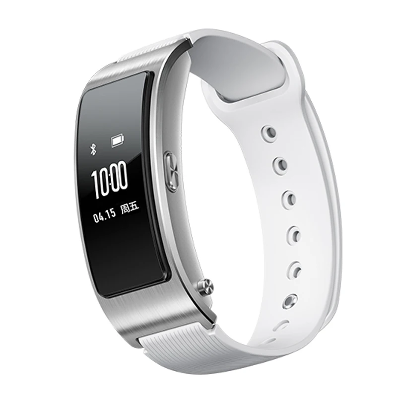 Белый Huawei talkband B3 Talk Band, Блютуз, умный Браслет Фитнес переносной Спорт Совместимость смарт мобильный телефон браслет - Цвет: Белый