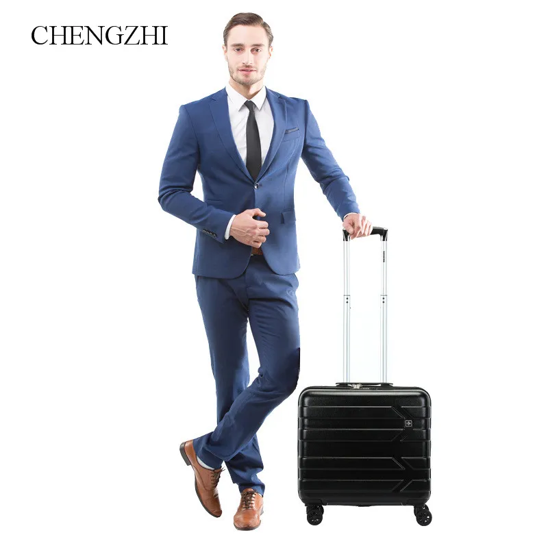 CHENGZHI 18 дюймов PC чемодан-Тележка дорожные сумки на колёсиках с Спиннер
