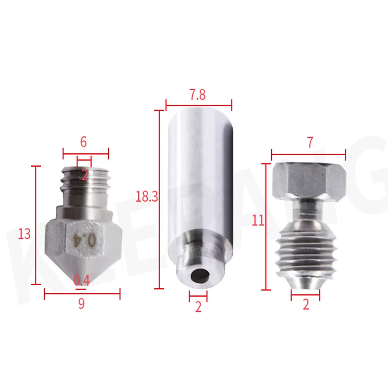 Kee Pang MK10 Полный металлический Hotend набор для преобразования 1,75 нити сопло горло 3d части принтера и аксессуары
