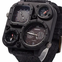 shiweibao j1169 watches men big dial dual movement sport quartz watch men military compass canvas wristwatches relogio masculino
