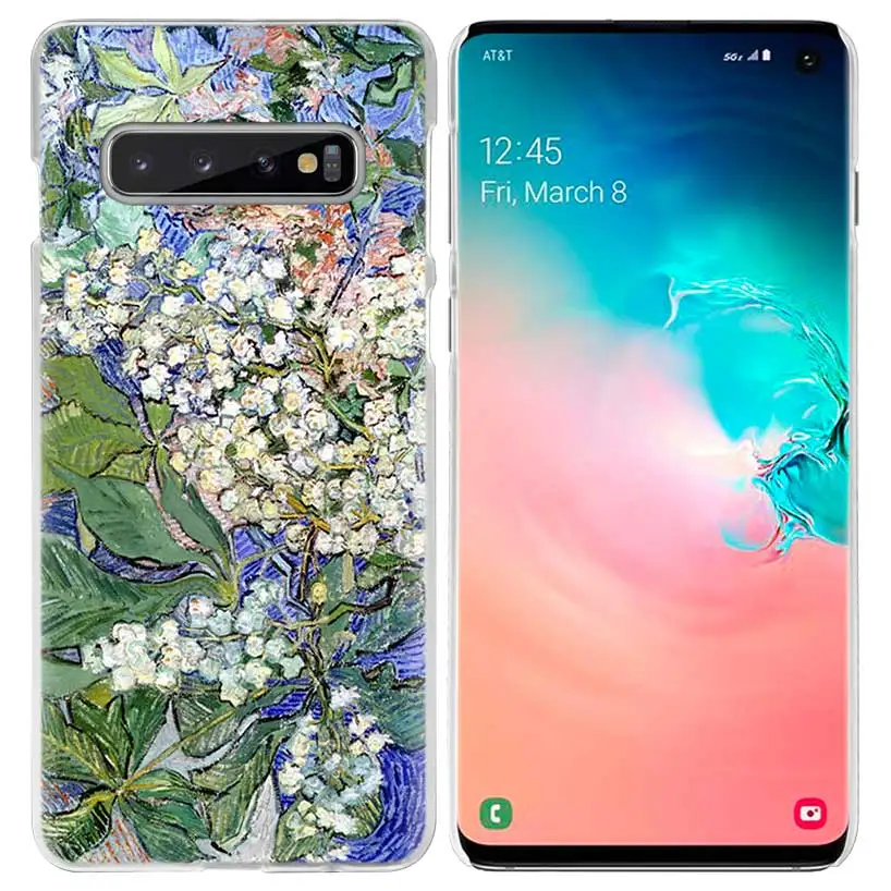 Ван Гог цветы ромашки чехол для samsung Galaxy S10 5G S10e S9 S8 M30 M20 M10 J4 J6 плюс J8 Note 8 9 прозрачный жесткий чехол для мобильного телефона - Цвет: 08