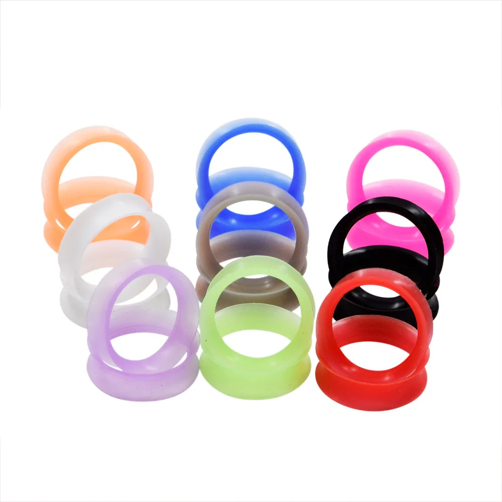 1 Пара Беруши Плоть Туннели Высокое Качество Пирсинг Тонкие Гибкие Силиконовые