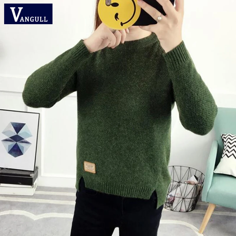 Fashion Casual Women's Clothing 2018 Autumn & Winter O-Neck Knitting Female Pullover Appliques Solid Thick women Sweaters | Женская