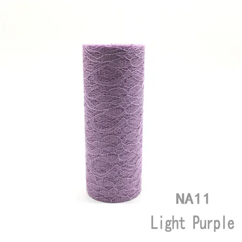 NA11Light purple 15 см 10 ярдов кружева тюль рулон одежды шитье и свадебное украшение из ткани лента на стул для вечеринки лук настольная дорожка украшения - Цвет: NA11Light purple