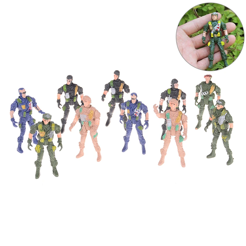 2pcs Military Model 9cm Soldier Men Military Playset Special Force Action Figures Plastic Model toys Kids Toys Gifts