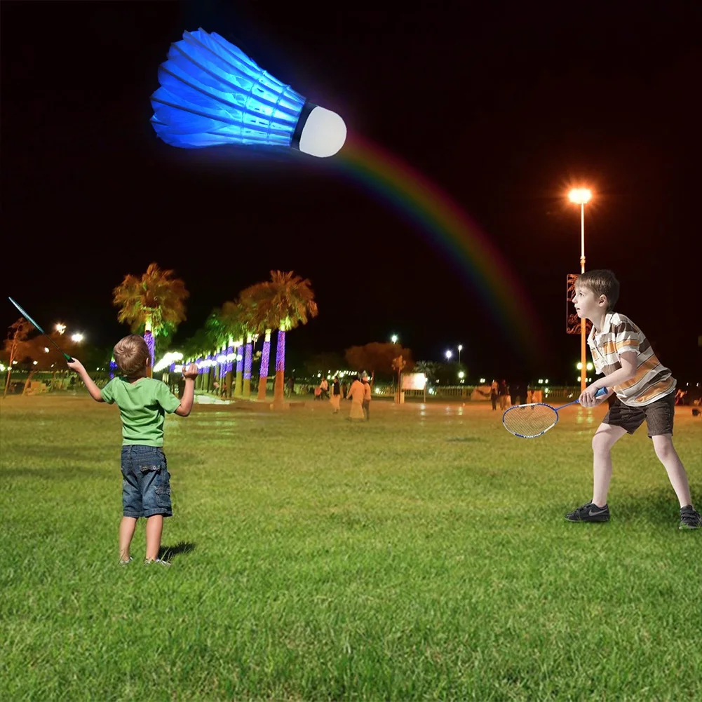 Прочный Темная ночь играть легкий Glow УФ освещение Спорт бадминтон поставки