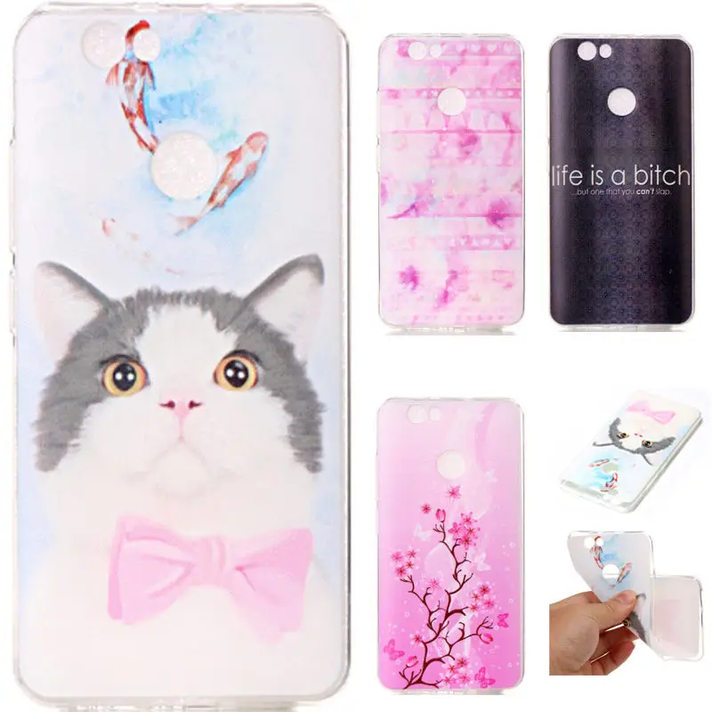 Hot Sale Case For Huawei nova 5.0&quot Soft Silicone Transparent TPU Cartoon Painted Cell Phone Back Cover |