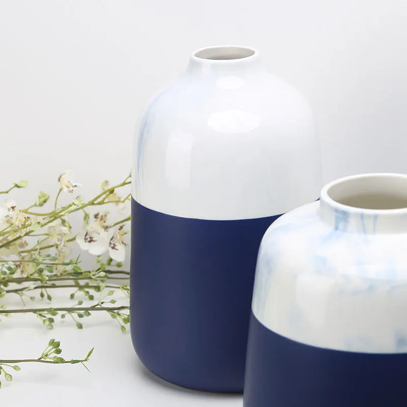 Искусственная Керамическая Настольная Ваза с ручной росписью ваза для домашнего