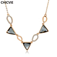 chicvie gold crystal choker necklaces women beautiful collar necklace female wedding engagement jewelry diy necklace sne160131