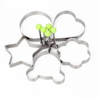 1pc baking tools food grade stainless steel star heart flower omelette machine egg cookie pastry cake mold kitchen accessories