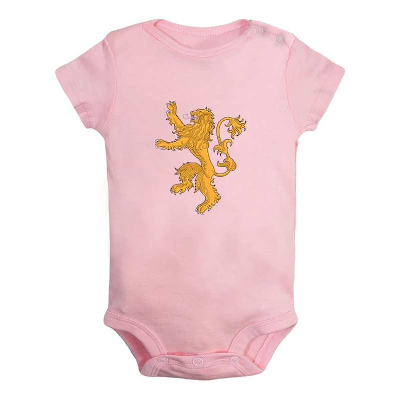ieBodysuits2181P Одежда для новорожденных девочек и мальчиков с изображением золотого льва, дома Ланнистера Кастерли, рок и надписью «Hear Me Roar» комбинезон с короткими рукавами - Цвет: ieBodysuits2181P