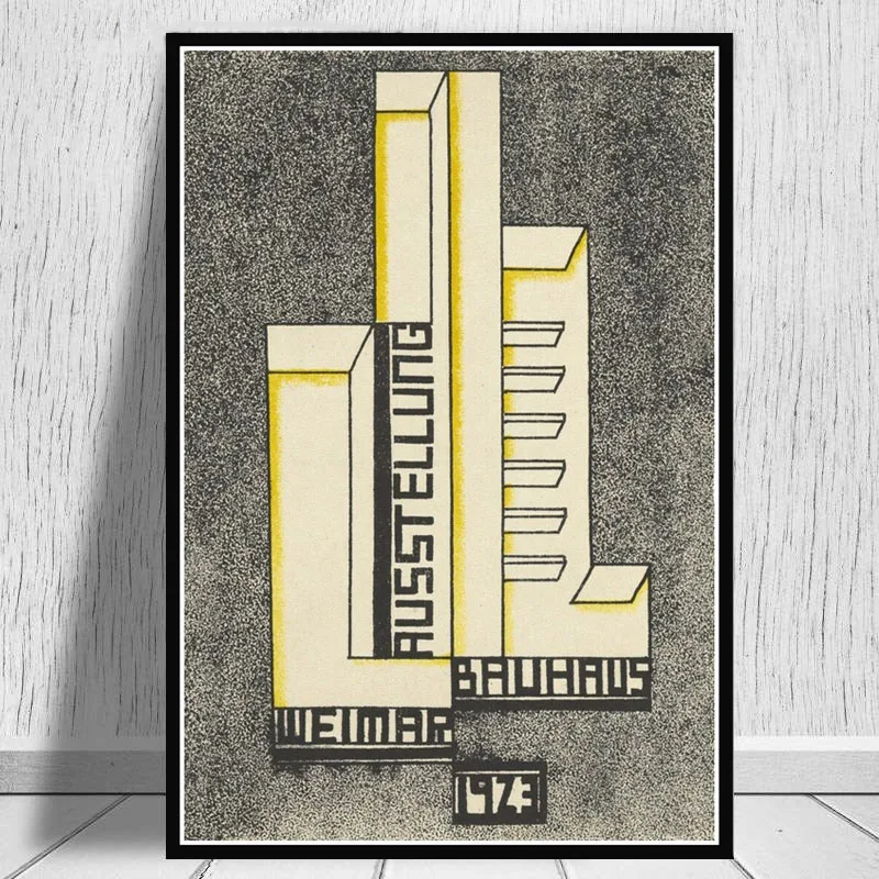 0016 Bauhaus Ausstellung 1923 Weimer выставочный плакат, настенная художественная картина, плакаты и принты, холст, живопись для комнаты, домашний декор - Цвет: 0016