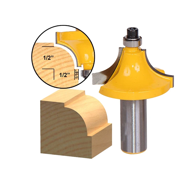 

1pcs Round Over Beading Edging Router Bit - 1/2" Radius - 1/2" Shank