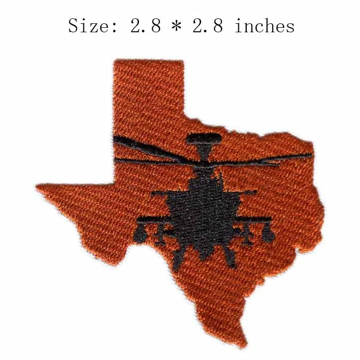 

helicopter embroidery patch 2.8"wide /fabric/strategy/brown patches