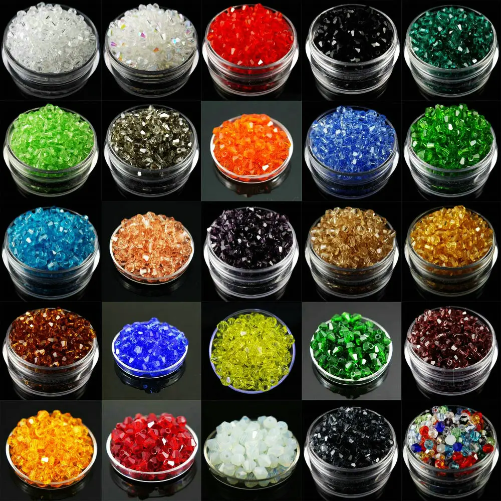 

TianBo Горячие ~ 4 мм 1000 шт./лот Bicone 5301 Австрийские кристаллы бусины Свободные разделительные стеклянные бусины для самостоятельного изготовле...