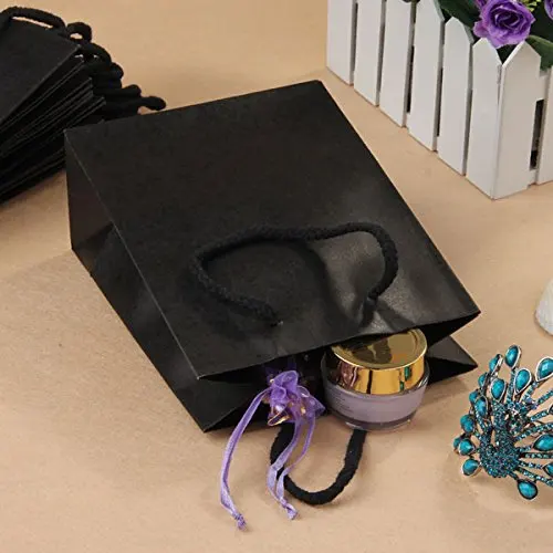 10x крафт-бумажные пакеты бумажные подарочные черный пакет | Дом и сад