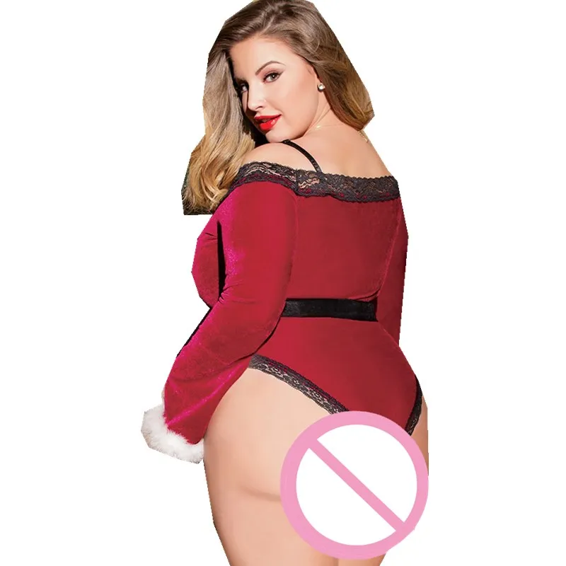 Sexy Lingerie Plus Size Nightgown Women Black Red Lace Night Dress Deep V Neck Strapless Sleepwear Homewear | Женская одежда