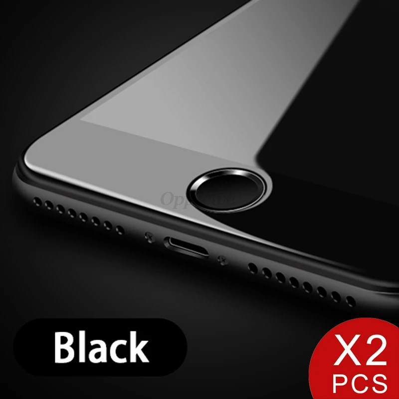 2 шт. алюминиевая сенсорная наклейка для iPhone 7 8 6 6s Plus 5s 5 SE Apple Phone с идентификацией отпечатков пальцев - Цвет: Black