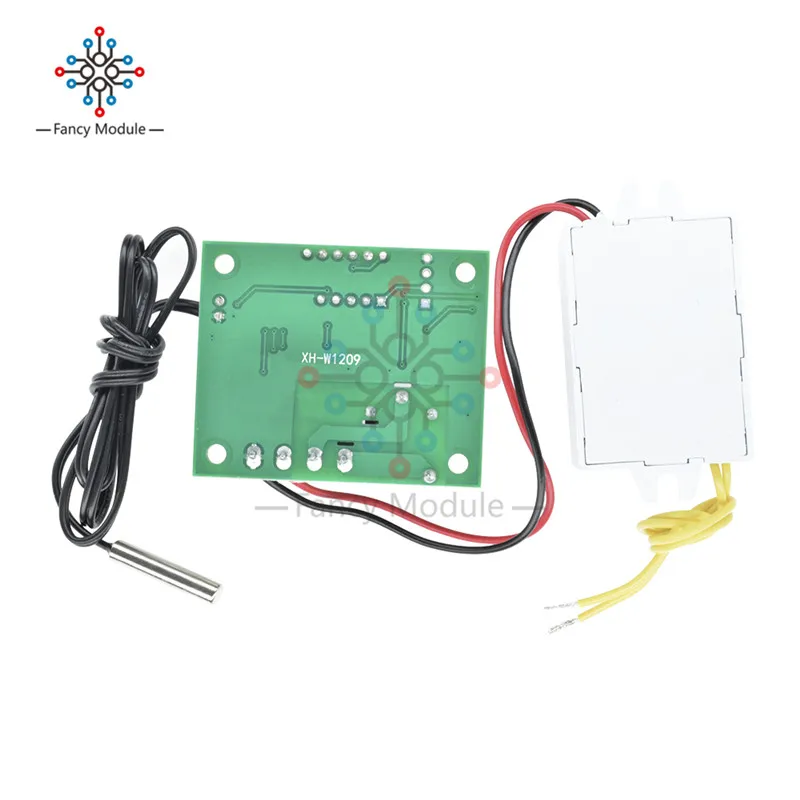W1209 AC 110-220V Красный контроль температуры Водонепроницаемый светодиодный цифровой