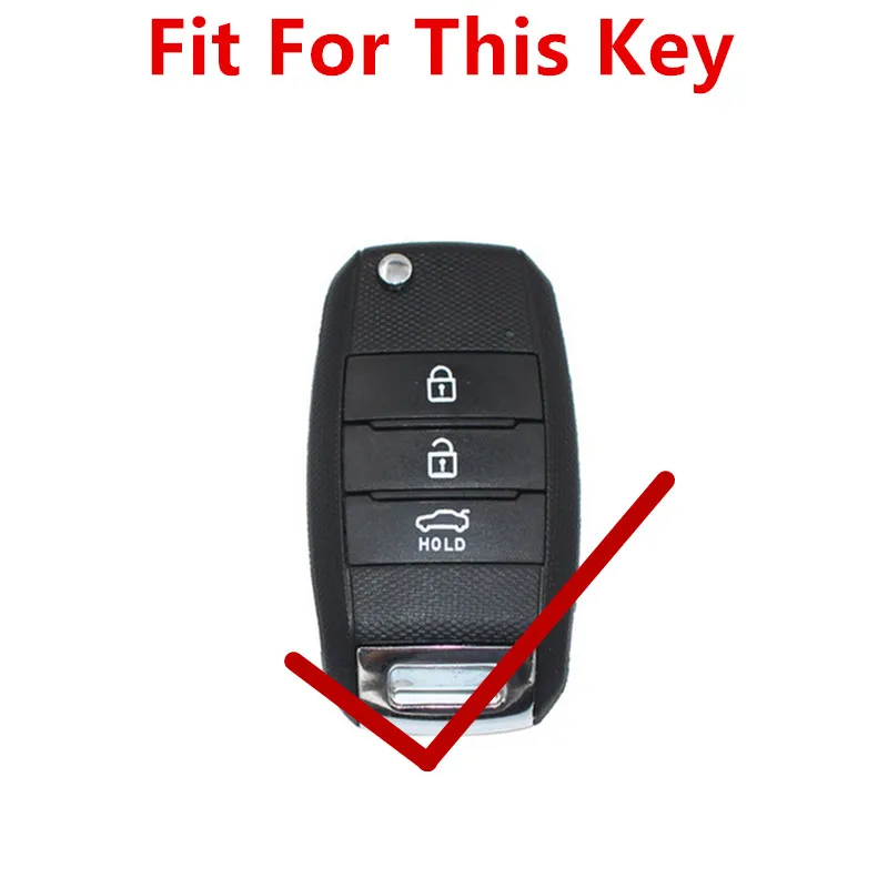Чехол для ключей FLYBETTER из натуральной кожи с 3 кнопками для Kia Carens/Cerato/Forte/K2/K3/K5/K4/K3S L103