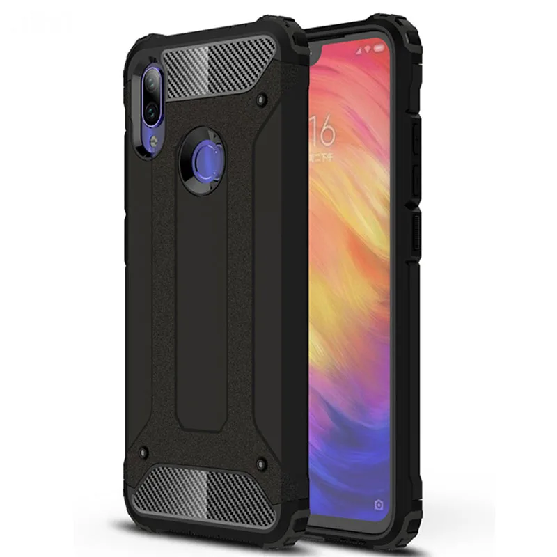 Жесткий силиконовый чехол для Xiaomi Redmi 7 защитный Прочный противоударный бампер