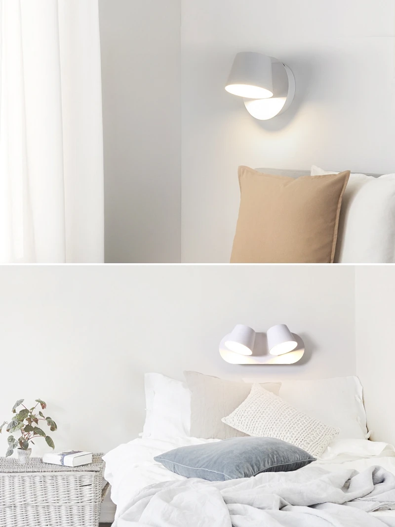 Современный светодиодный настенный светильник бра для прикроватной тумбочки