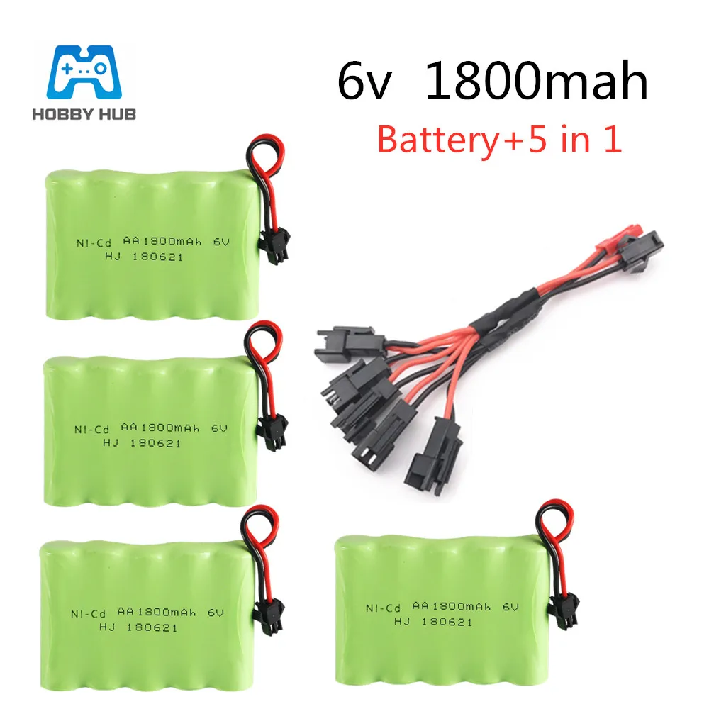 Аккумулятор Hobby Hub ni cd 6v 1800mah AA Радиоуправляемый автомобиль корабль робот