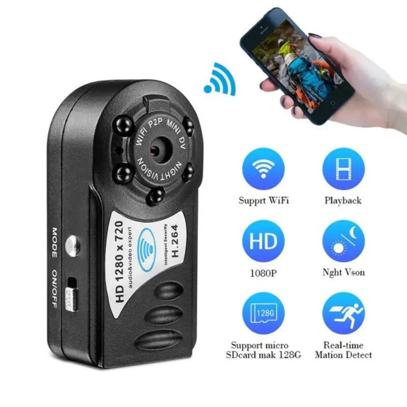Q7 мини камера 720P Wifi DV DVR беспроводная IP камера Фирменная Новинка Мини видеокамера рекордер инфракрасное ночное видение маленькая камера