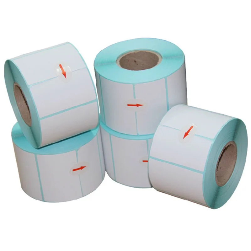 Thermal label paper rolls printed 40*15mm*1500 sheets non drying stickers for price tag with barcode surppot self brand logo|stickers brand|stickers