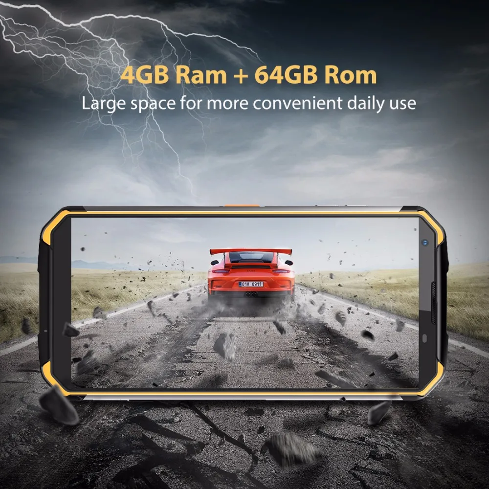 BLACKVIEW BV9500 смартфон с 5 7 дюймовым дисплеем процессором MT6763T ОЗУ 4 Гб ПЗУ 64 ГБ 10000 мАч