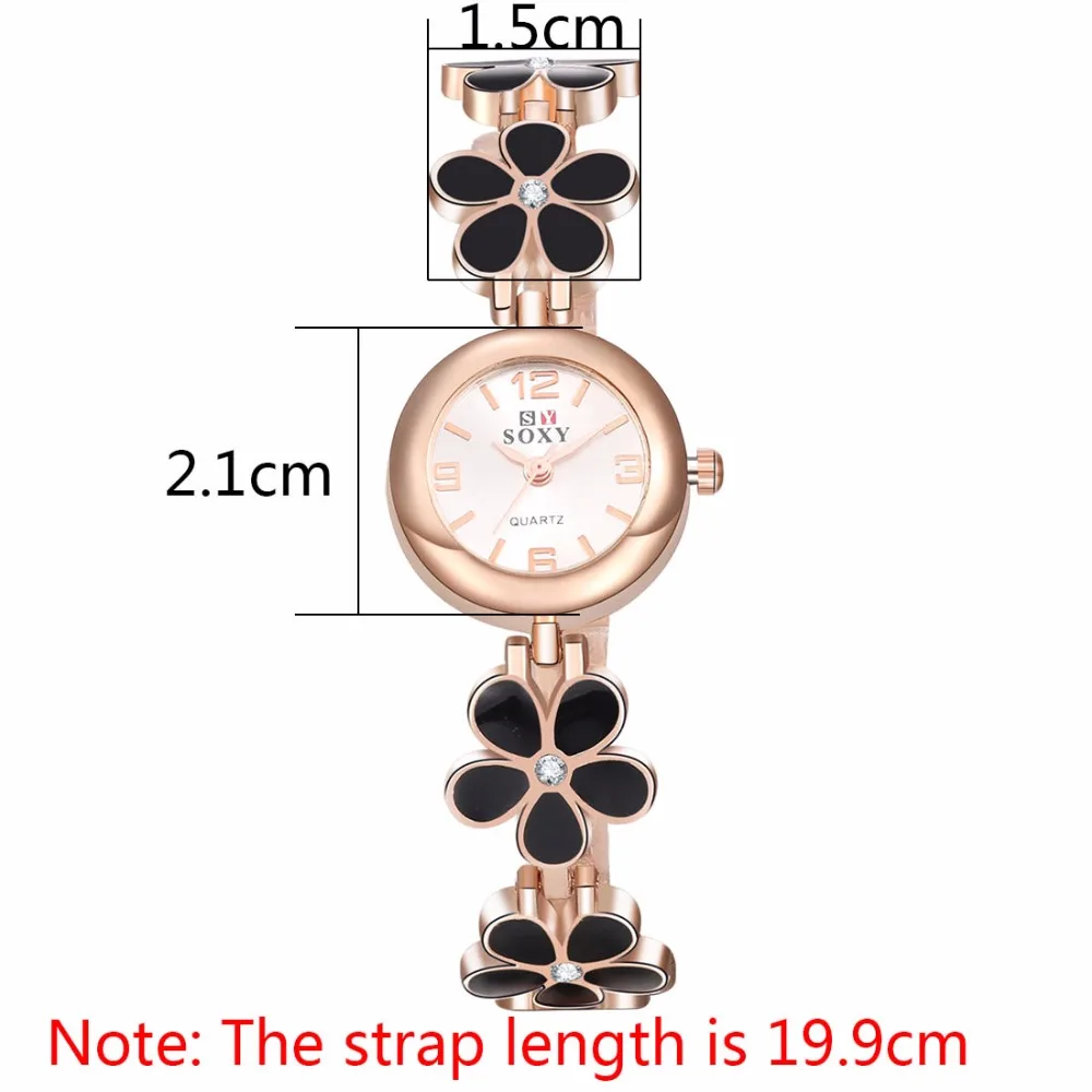 

SOXY Women Stainless Leaf Shaped Quartz Watch Top Brand Luxury Watch Wristwatch Ladies Watches Clock Female relogio feminino