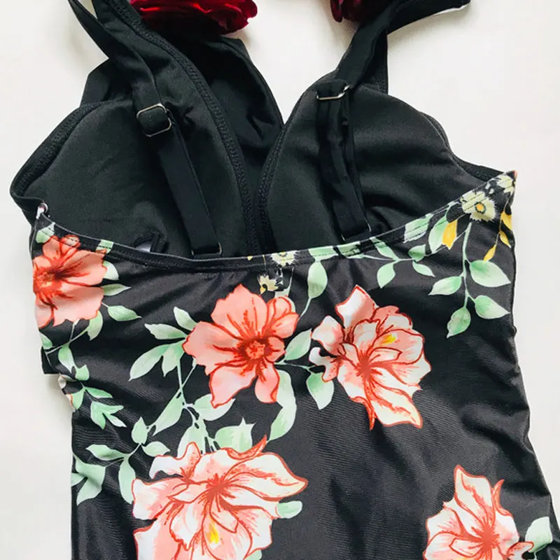 Новинка 2020 года Пикантные купальники для мамы и дочки с цветочным принтом