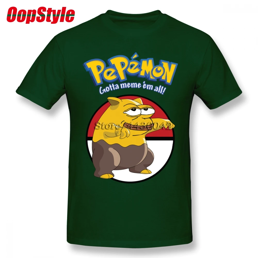 Pokemon Pepemon Frog Pepe футболка для мужчин плюс размер хлопковая командная 4XL 5XL 6XL Camiseta |