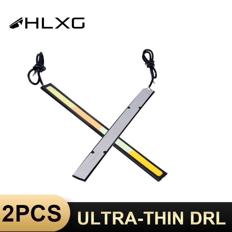 HLXG 4 цвета 2 шт Автомобильный светодиодный COB DRL Дневной ходовой светильник DC 12V