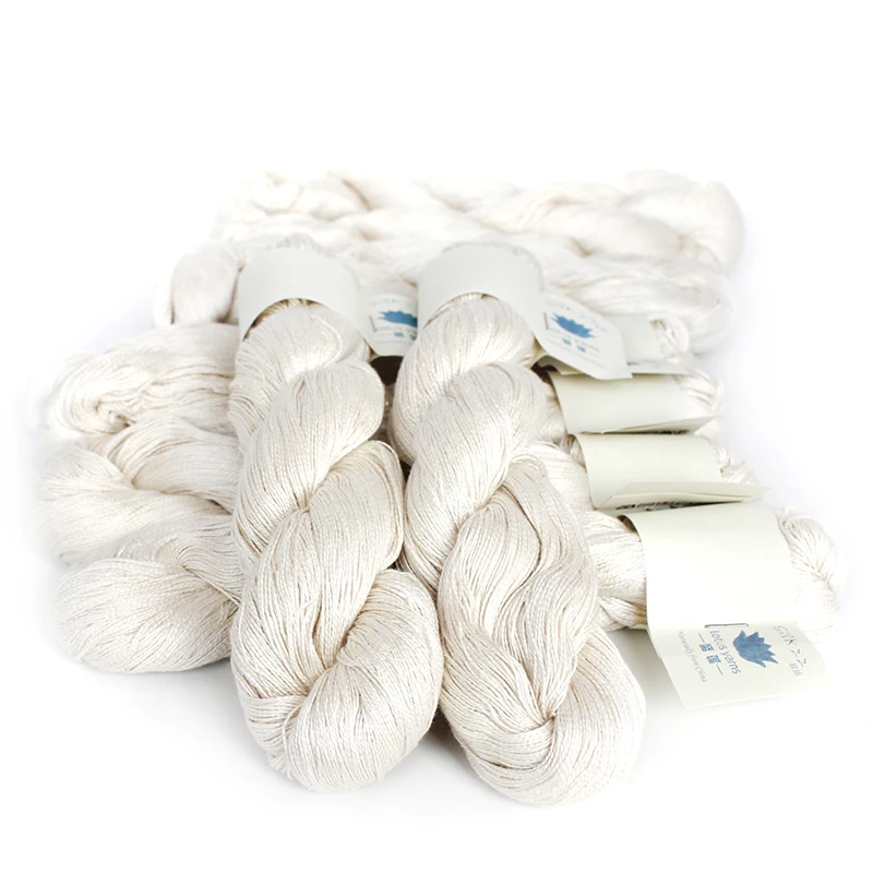 

Undyed Pure Silk Yarn HandKnitting Yarn silk 22 color nat white