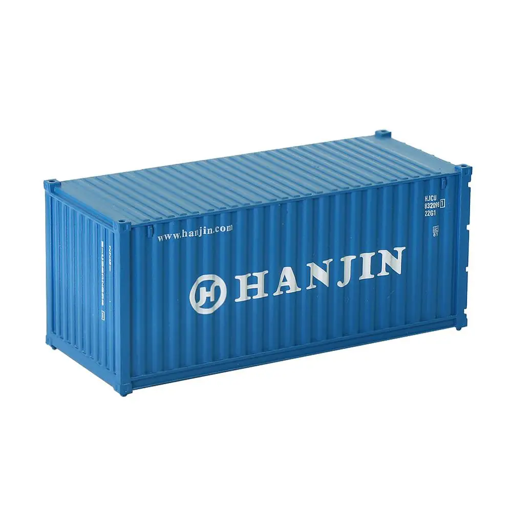 HANJIN C8726 1 шт. 20 футов грузовой контейнер HO Масштаб 1: 87 20 футов контейнер модель железнодорожной линии макет - Цвет: HANJIN