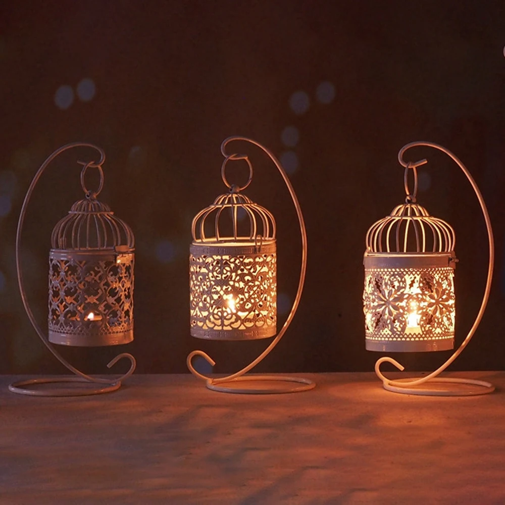 Скандинавские украшения для дома полый Держатель Подсвечники Tealight подвесной