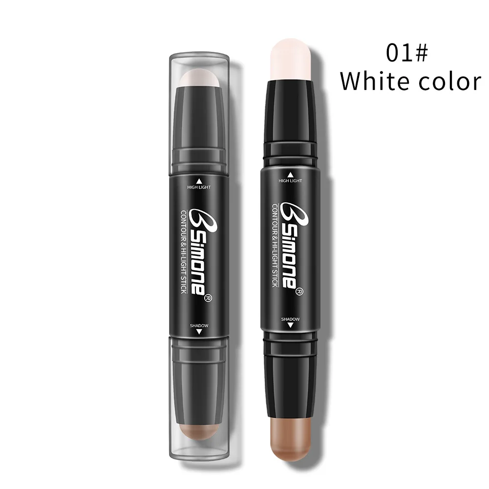 Double Head 3D Bronzer Highlighter Stick Face Makeup Concealer Pen Foundation Stick Cream Texture Contour Pencil Cosmetic TSLM1
