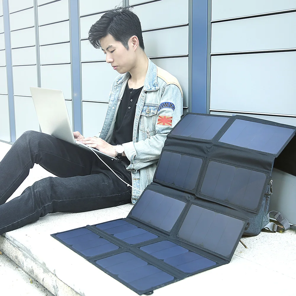 GBtiger 65 Вт Sunpower солнечное зарядное устройство Dual USB Выходы портативная панель
