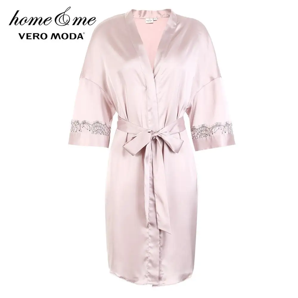 Vero Moda Новое Женское Платье на шнуровке с открытыми плечами и рукавами 3/4, ночная сорочка для подружки невесты | 3182R1504 - Цвет: Lt. pale ling flower