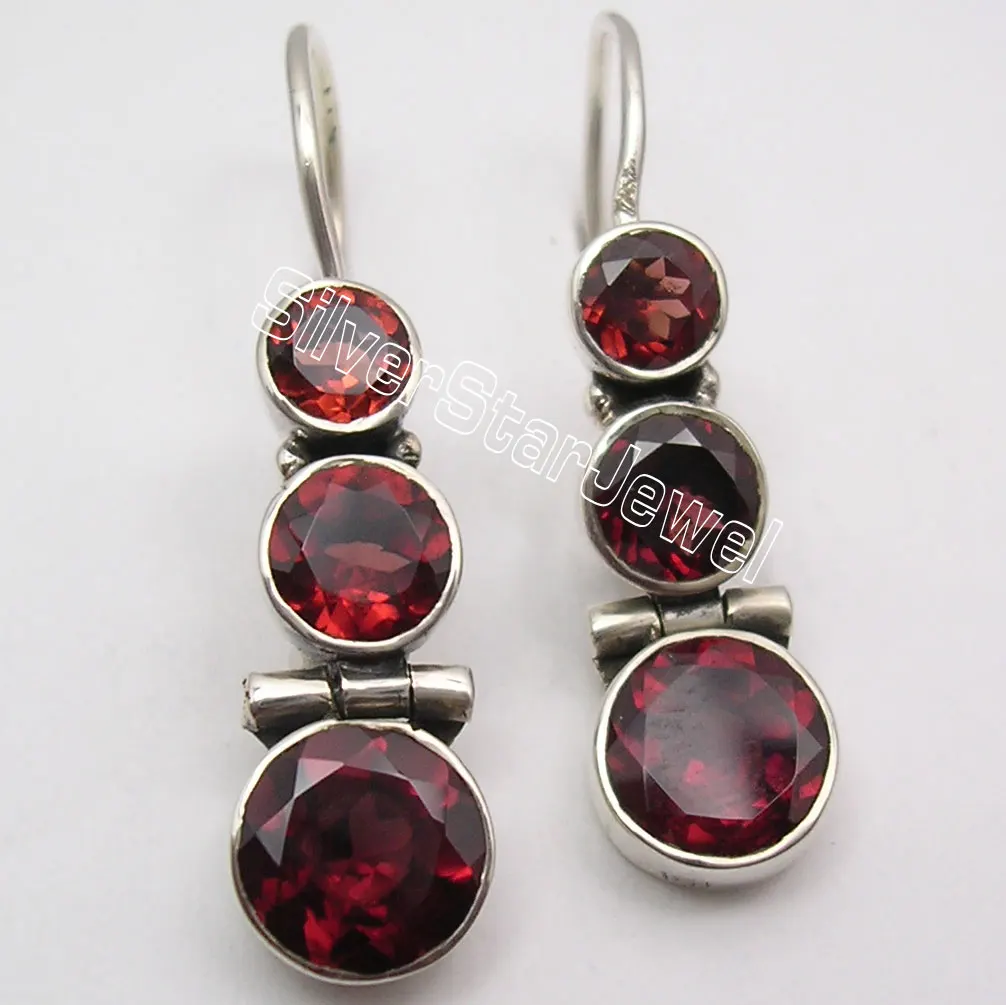Серебряные серьги с натуральными аметистами 3,6 см