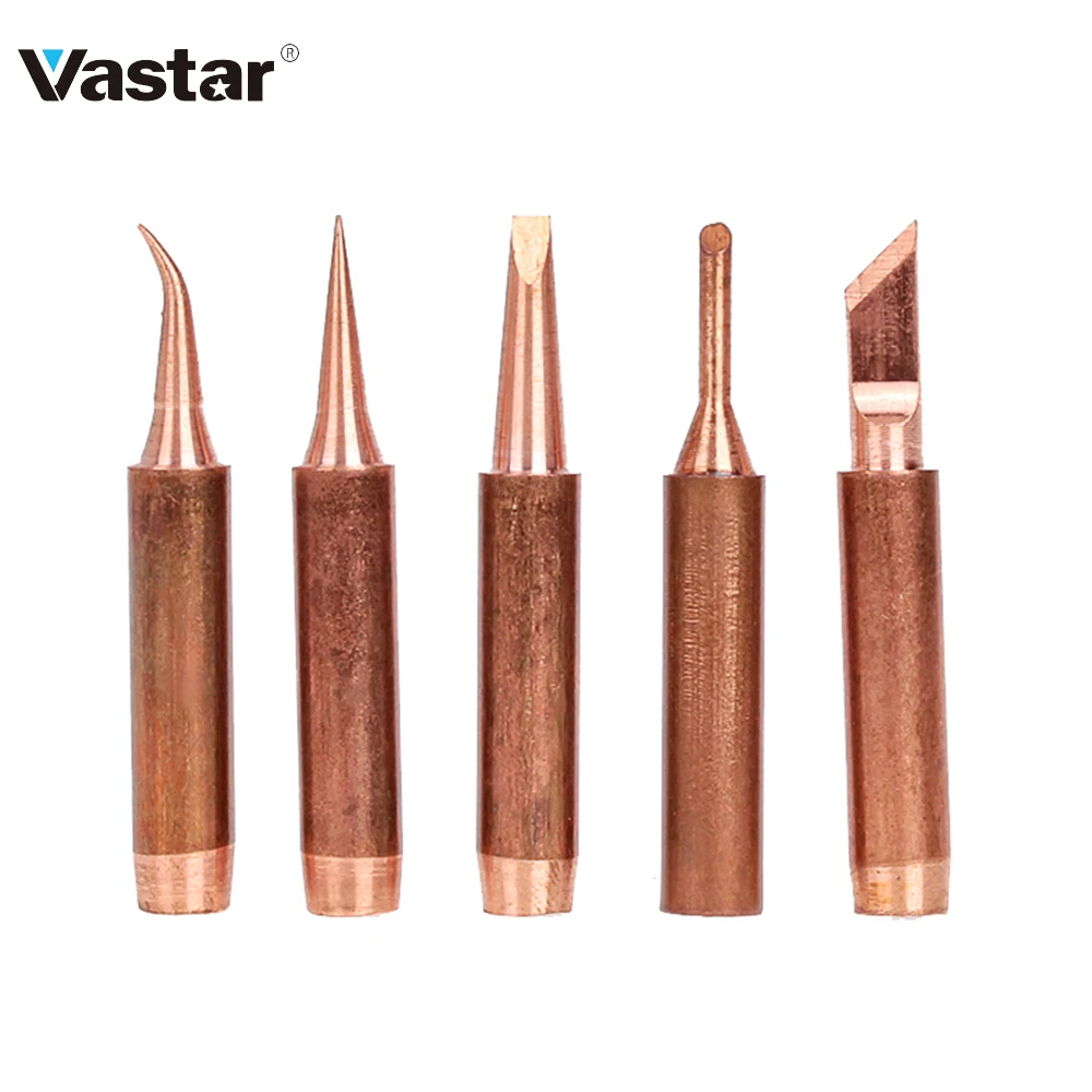 Vastar 5 шт. ПАЯЛЬНЫЕ НАКОНЕЧНИКИ из чистой меди без свинца 900M-T-K паяльник для паяльной станции