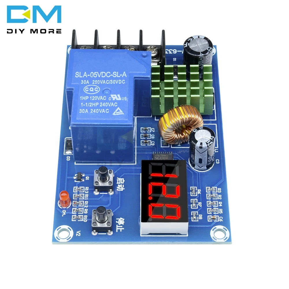 XH-M604 18650 Lithium Battery Charging Control Board DC 6-60V Li-ion Lead Acid Battery Charge Protection 12V Digital Voltmeter