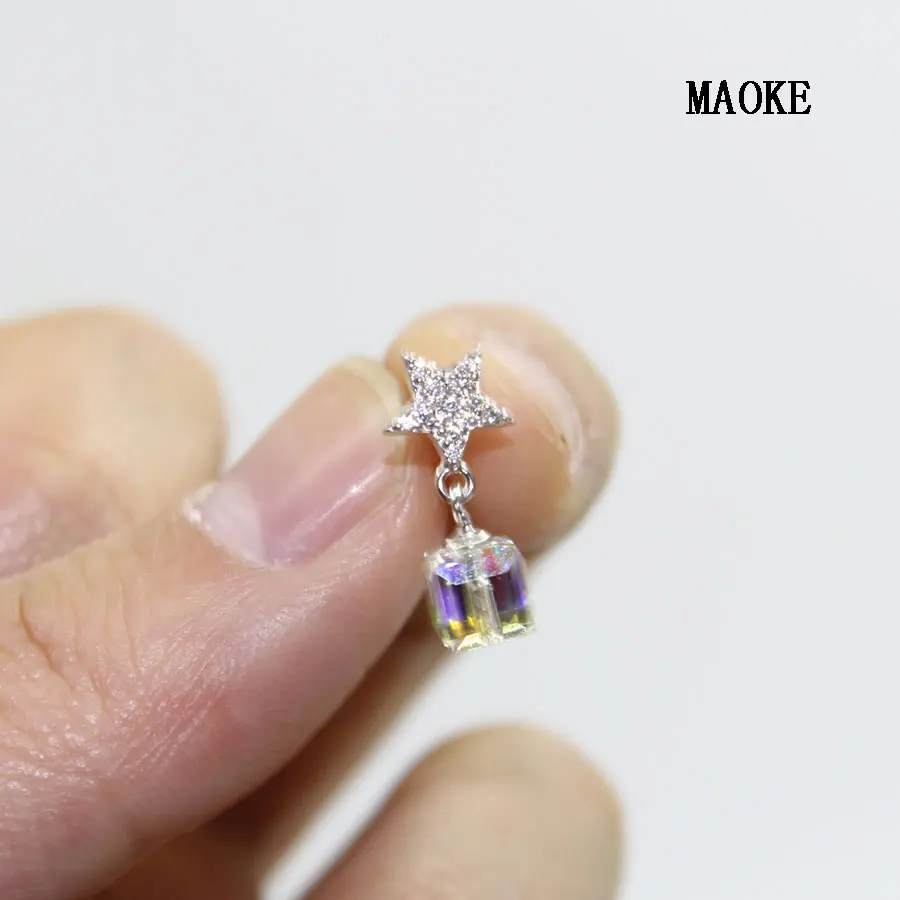 Promotions Korean S925 Sterling SV Personality Lovely Star Fresh and Simple Earrings Fashion Jewelry for Women's Gifts