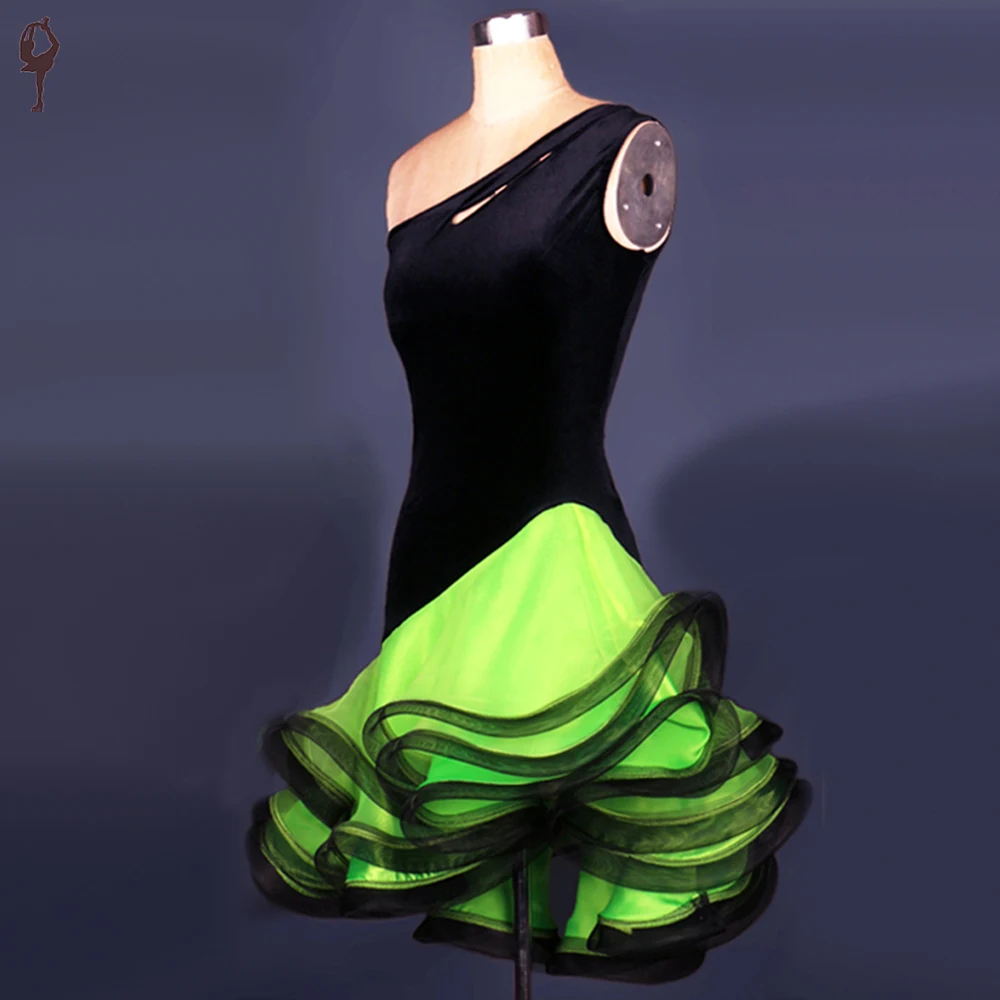 Платье для латиноамериканских танцев взрослых и детей женщин девушек ча румбы