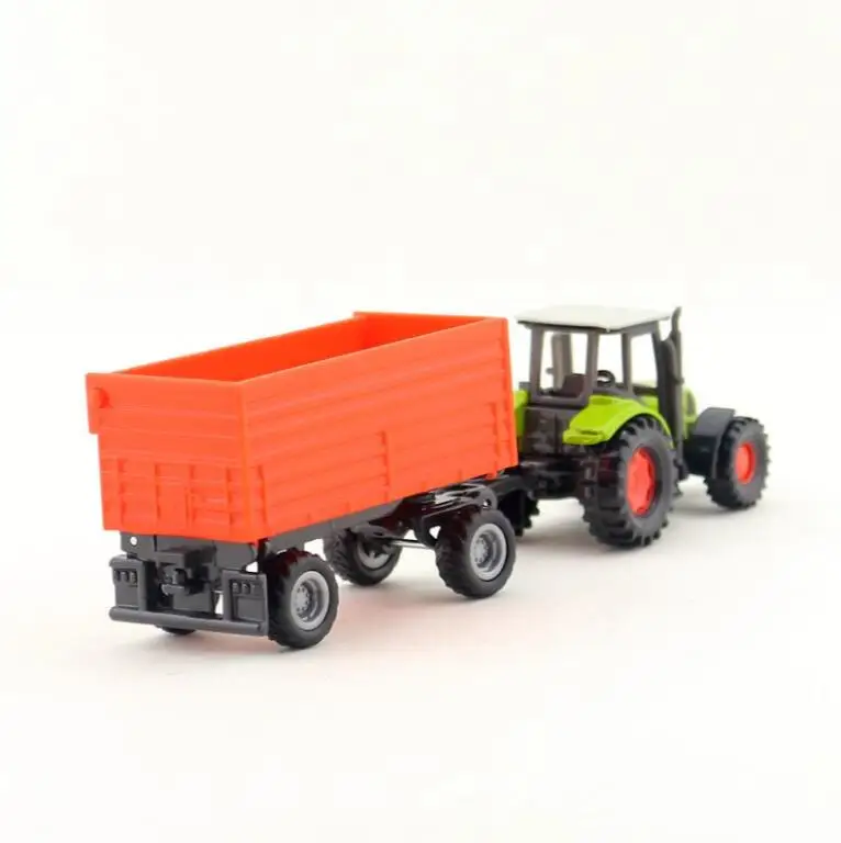 Литая под давлением металлическая модель сельскохозяйственный трактор и прицеп игрушка образовательный