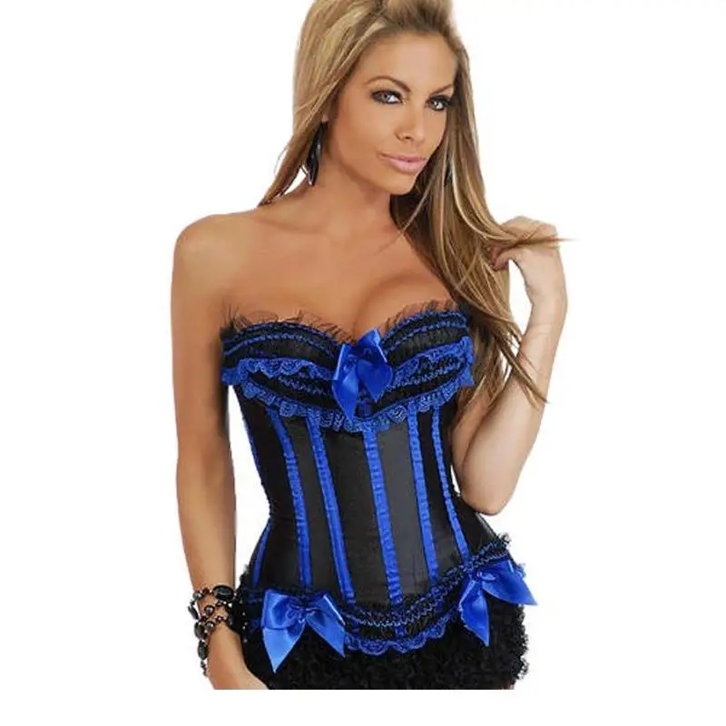 Оптовая продажа корсет из парчи на шнуровке готический атласное бюстье корсеты