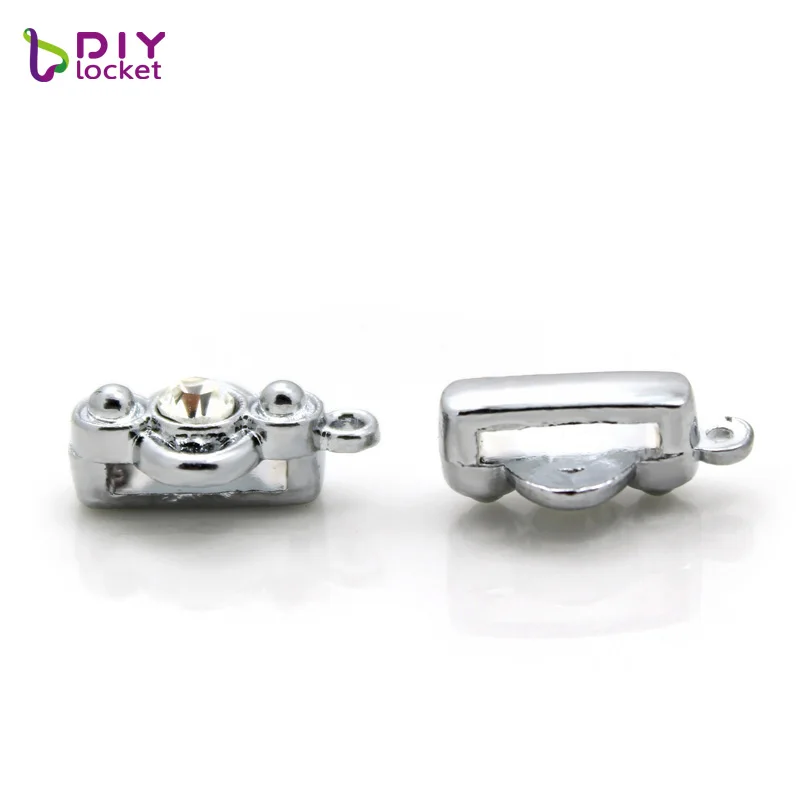 Diylocket 8 мм горка Подвески Стразы Шарм с подвесным отверстием для DIY браслета