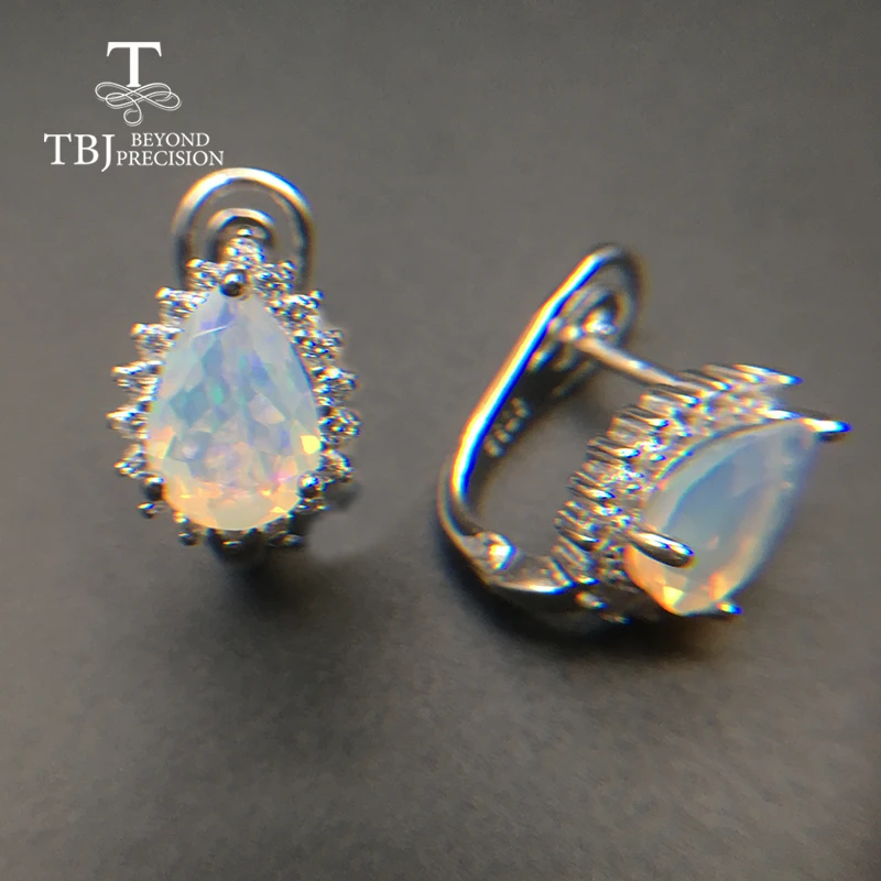 TBJ, натуральный опал, ювелирный набор, подвеска, кольцо, серьги, серебро 925 пробы, простой набор ювелирных изделий для женщин, хороший подарок