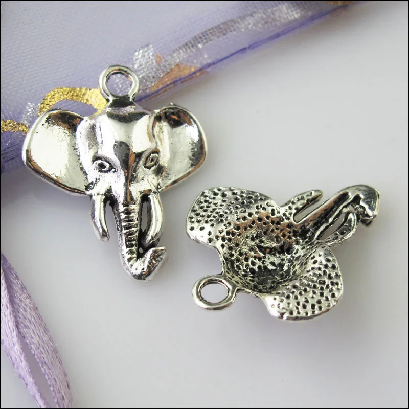 Новый 18 шт. Тибетский серебристый цвет с рисунками животных С Рисунком Слона